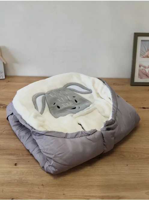 Moovo prémium bélelt bundazsak babakocsiba  0-6 hónapos korig 80 cm, kutya mintával a fejrésznél OUTLET termék