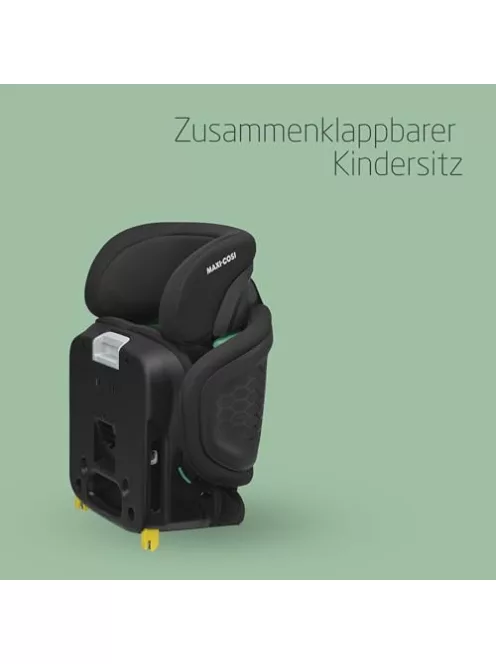 Maxi-Cosi Tanza i-Size összecsukható gyerekülés, 3,5-12 év, 100–150 cm, 10 fejtámla-pozíció, hordozható utazó gyerekülés, G-CELL oldalirányú ütközésvédelem, környezetbarát gyártás, Full Black OUTLET termék