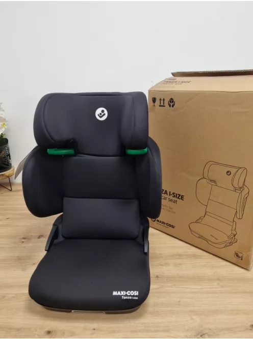 Maxi-Cosi Tanza i-Size összecsukható gyerekülés, 3,5-12 év, 100–150 cm, 10 fejtámla-pozíció, hordozható utazó gyerekülés, G-CELL oldalirányú ütközésvédelem, környezetbarát gyártás, Full Black OUTLET termék
