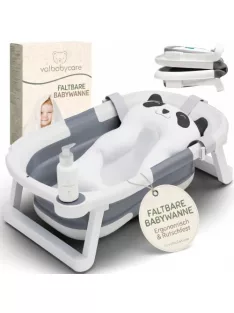  Valbabycare összecsukható babakád újszülötteknek, ergonomikus, csúszásmentes OUTLET termék