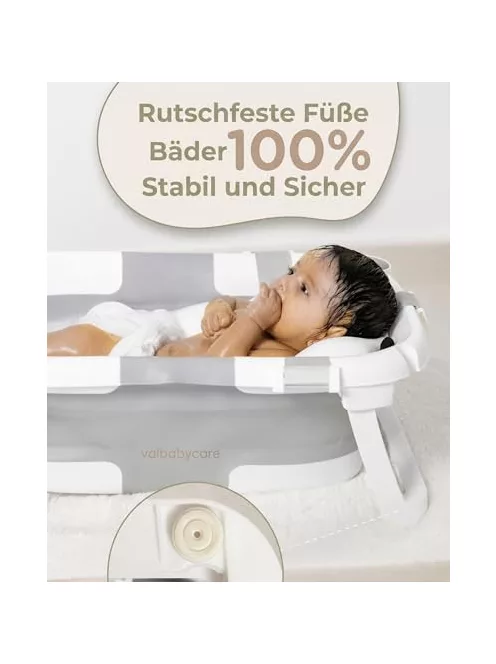Valbabycare összecsukható babakád újszülötteknek, ergonomikus, csúszásmentes OUTLET termék