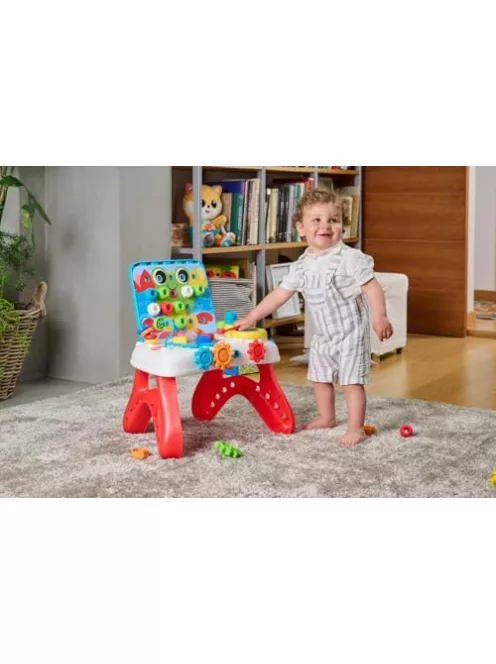 Chicco Art&Craft Desk többfunkciós tevékenységasztal, kézésgfejlesztő, elektronikus, kétnyelvű, 10-36 hónapos kortól OUTLET termék
