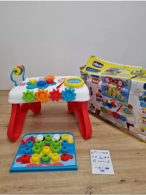Chicco Art&Craft Desk többfunkciós tevékenységasztal, kézésgfejlesztő, elektronikus, kétnyelvű, 10-36 hónapos kortól OUTLET termék