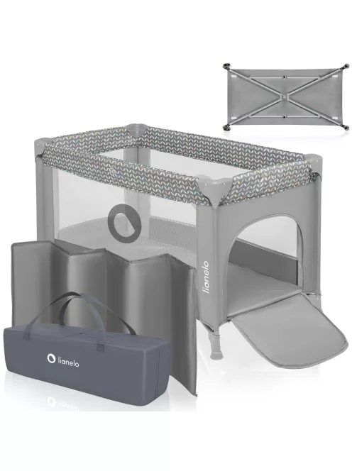 LIONELO Stefi bébi utazóágy születéstől 15 kg-ig, oldalsó bejárattal OUTLET termék
