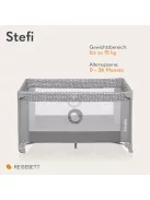 LIONELO Stefi bébi utazóágy születéstől 15 kg-ig, oldalsó bejárattal OUTLET termék