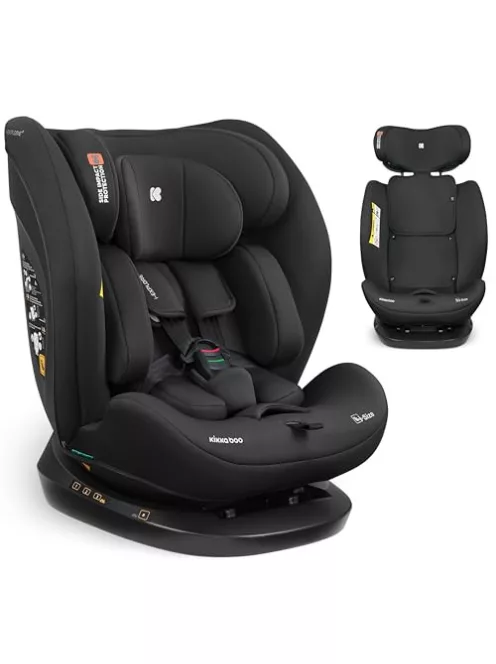 KikkaBoo autós gyerekülés 0-36 kg i-EXPLORE  i-Size, hátra- és előrenéző, fekvőfunkcióval, fekete OUTLET termék