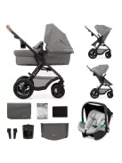 Kinderkraft MOOV2 AIR 3 az 1-ben babakocsi szett 26 kg-ig, világosszürke OUTLET termék