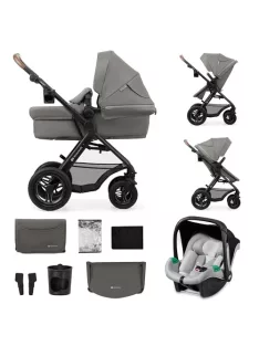   Kinderkraft MOOV2 AIR 3 az 1-ben babakocsi szett 26 kg-ig, világosszürke OUTLET termék