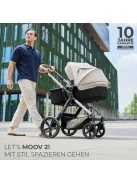 Kinderkraft MOOV2 AIR 3 az 1-ben babakocsi szett 26 kg-ig, világosszürke OUTLET termék