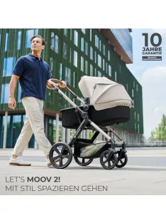   Kinderkraft MOOV2 AIR 3 az 1-ben babakocsi szett 26 kg-ig, világosszürke OUTLET termék