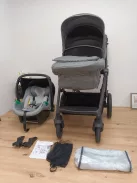 Kinderkraft MOOV2 AIR 3 az 1-ben babakocsi szett 26 kg-ig, világosszürke OUTLET termék