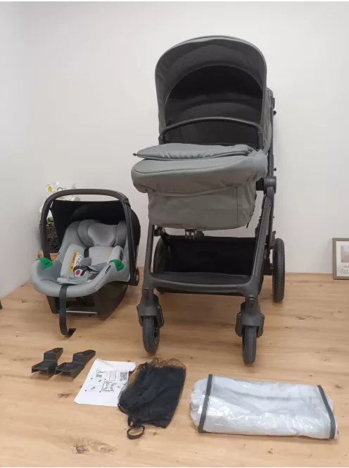 Kinderkraft MOOV2 AIR 3 az 1-ben babakocsi szett 26 kg-ig, világosszürke OUTLET termék