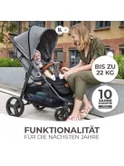 Kinderkraft GRANDE PLUS sport babakocsi, születéstől 22 kg-ig, egykezes összecsukás, szürke OUTLET termék