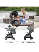 Kinderkraft GRANDE PLUS sport babakocsi, születéstől 22 kg-ig, egykezes összecsukás, szürke OUTLET termék