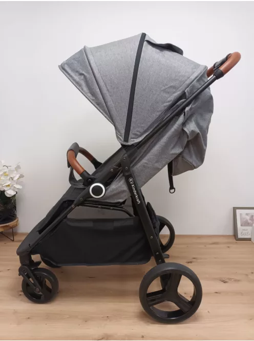 Kinderkraft GRANDE PLUS sport babakocsi, születéstől 22 kg-ig, egykezes összecsukás, szürke OUTLET termék