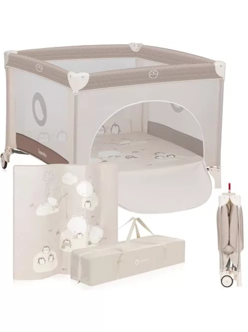 LIONELO BONNIE járóka 15 kg-ig, születéstől 36 hónapos korig, 100 x 96 cm OUTLET termék