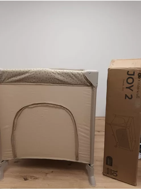 Kinderkraft Joy 2 utazóágy, 2 az 1-ben kiságy, kerekekkel, bézs OUTLET termék