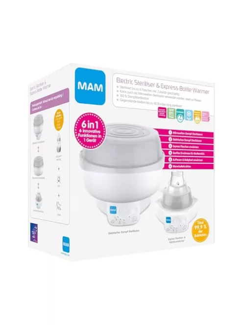 MAM 6in1 sterilizáló és Express bébiétel-melegítő, cumisüveg-melegítő szett OUTLET termék