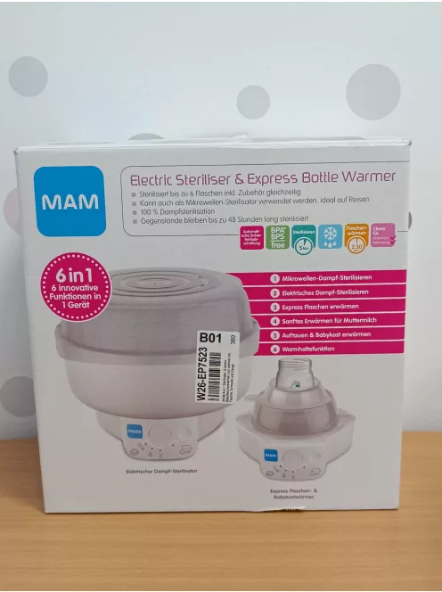 MAM 6in1 sterilizáló és Express bébiétel-melegítő, cumisüveg-melegítő szett OUTLET termék