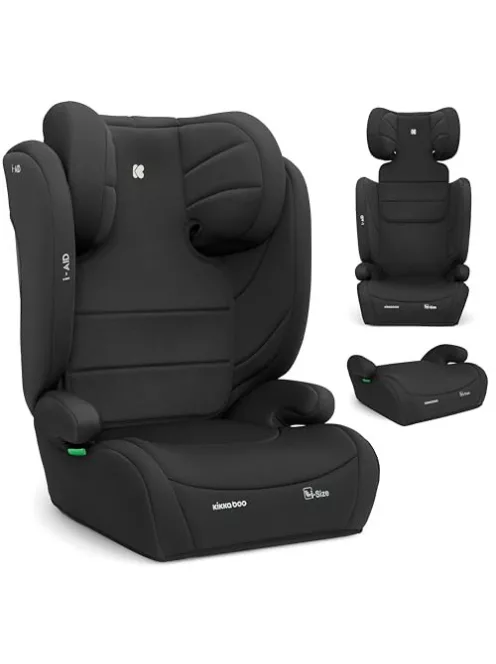 KikkaBoo i-AID gyerekülés 15-36 kg, ISOFIX nélkül, 3 éves kortól, (100-150 cm) fekete szìnű OUTLET termék