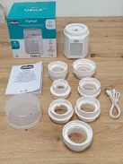 Chicco hordozható többfunkciós palackmelegítő sterilizátorral, önterilizáló, gyors tejmelegítés és sterilizálás, USB-C akkumulátor, 7 adapterrel. OUTLET termék