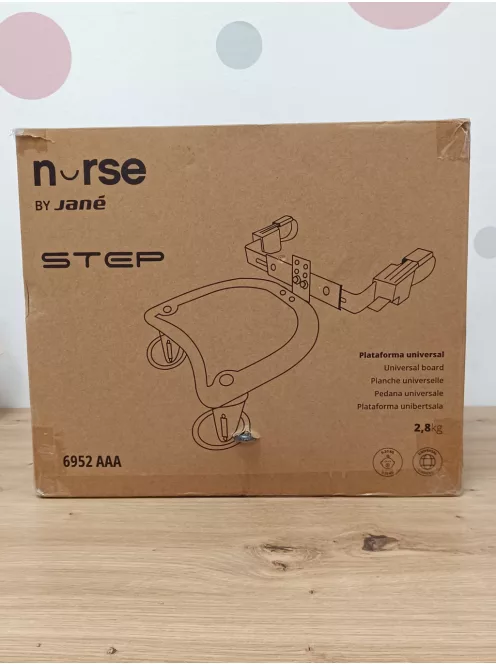 Nurse fellépő babakocsihoz és sportbabakocsihoz, univerzális, 20 kg-ig, csúszásmentes, szerszám nélkül felszerelhető OUTLET termék