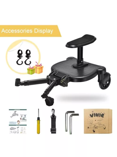 Babakocsi-fellépő Vihir Buggy Board üléssel, univerzális, max. 25 kg OUTLET termék