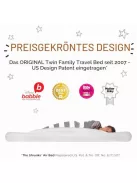 Felfújható utazóágy gyerekeknek 6 éves kortól, leesésgátlóval – bolyhosított légágy fehér/barna, 200 
x 110 cm OUTLET termék