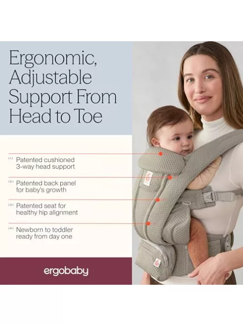 Ergobaby Omni Deluxe babahordozó újszülötteknek és kisgyermekeknek 0–48 hónapos korig OUTLET termék