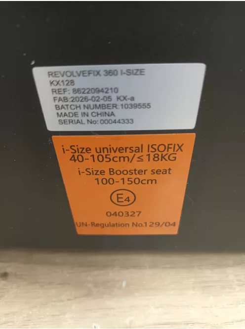 Bebeconfort RevolveFix 360°-ban forgatható autósülés, 40–150 cm OUTLET termék