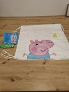 Roba Peppa Pig huzat Montessori házikó ágyhoz 90 × 200 cm – baldachinos kiegészítő 3 tárolózsebbel és tetőablakkal – fehér/rózsaszín OUTLET termék