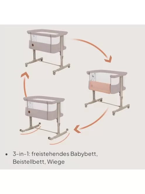 Lionelo Aurora 3 in 1 baböböl  9 kg-ig, ágy melletti kiságy OUTLET termék