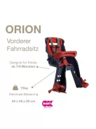 OKBABY Orion kerékpáros gyerekülés, 7/8 hónapos kortól (15 kg) – kék és piros OUTLET termék