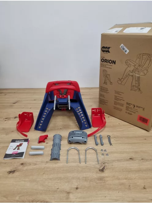 OKBABY Orion kerékpáros gyerekülés, 7/8 hónapos kortól (15 kg) – kék és piros OUTLET termék