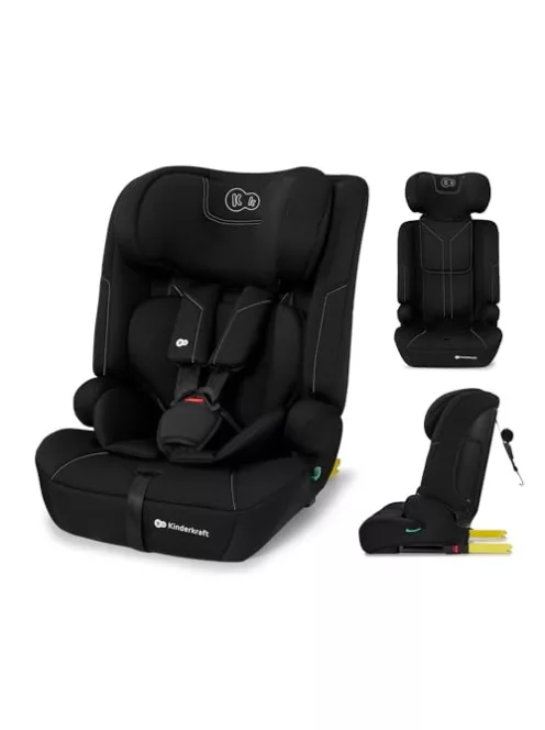 Kinderkraft Safety Fix 2 I-Size Isofix 76-150 cm gyerekülés fekete OUTLET termék