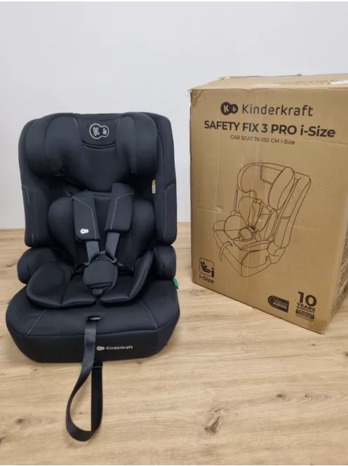 Kinderkraft Safety Fix 2 I-Size Isofix 76-150 cm gyerekülés fekete OUTLET termék