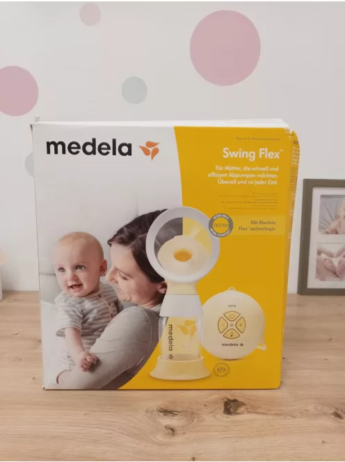 Medela Swing Flex elektromos mellszívó – kompakt kialakítás – PersonalFit Flex mellszívó tölcsérekkel és Medela OUTLET termék