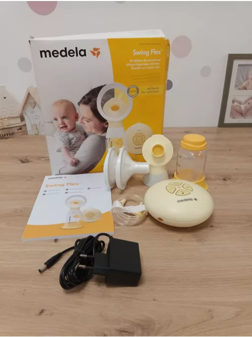 Medela Swing Flex elektromos mellszívó – kompakt kialakítás – PersonalFit Flex mellszívó tölcsérekkel és Medela OUTLET termék