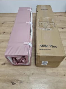   Lionelo Mille plus 100x100 cm hordozható kiságy, 4db kis plüssel OUTLET termék