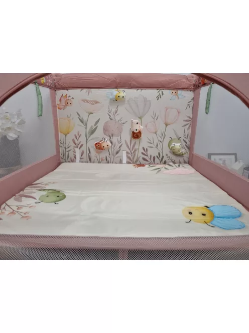 Lionelo Mille plus 100x100 cm hordozható kiságy, 4db kis plüssel OUTLET termék