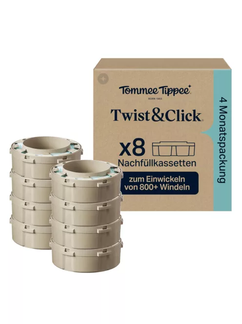 Tommee Tippee Twist&Click 8 db-os utántöltő pelenkatárolóhoz, OUTLET termék