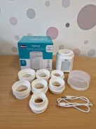 Chicco hordozható, multifunkciós cumisüveg-melegítő sterilizálóval, önsterilizáló, USB-C akkumulátoros, 7 adapterrel OUTLET termék