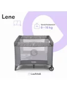 Lionelo Lene 2in1 utazóágy és járóka, születéstől 15 kg-ig, cipzáras oldalbejárat, gyors összecsukás, fékes kerekek, hordtáska OUTLET termék