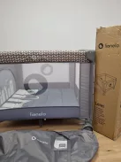 Lionelo Lene 2in1 utazóágy és járóka, születéstől 15 kg-ig, cipzáras oldalbejárat, gyors összecsukás, fékes kerekek, hordtáska OUTLET termék