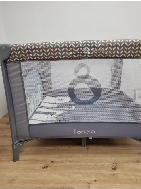 Lionelo Lene 2in1 utazóágy és járóka, születéstől 15 kg-ig, cipzáras oldalbejárat, gyors összecsukás, fékes kerekek, hordtáska OUTLET termék
