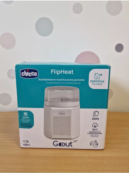 Chicco hordozható, multifunkciós cumisüveg-melegítő sterilizátorral OUTLET termék