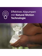 Philips AVENT elektromos egyes mellszívó, klinikai minőségű, a baba ritmusát követő szívás, 125 ml-es cumisüveg és melltartóbetétek, rózsaszín, 5 részes, SCF395/31 modell OUTLET termék