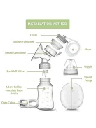 Kooba elektromos dupla mellszívó, intelligens, ultrakönnyű, szívómasszázs funkcióval, USB-s OUTLET termék
