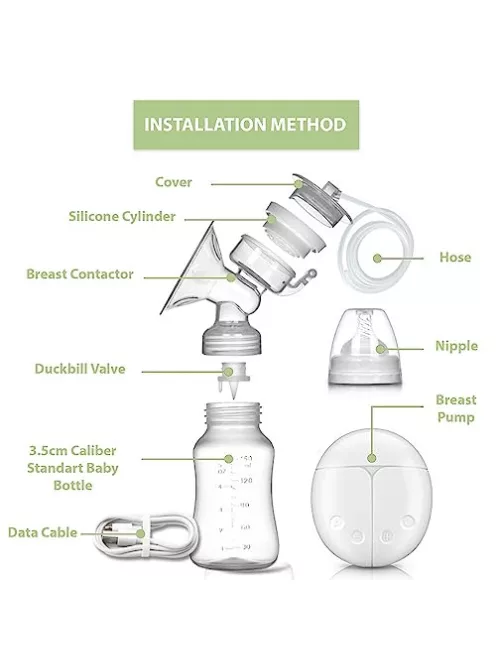 Kooba elektromos dupla mellszívó, intelligens, ultrakönnyű, szívómasszázs funkcióval, USB-s OUTLET termék