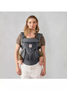   Ergobaby Omni Classic 4 pozíciós  babahordozó újszülötteknek és kisgyermekeknek, 0–48 hónapos korig szürke szìnű OUTLET termék